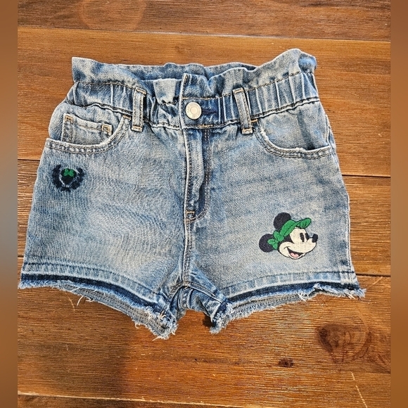 GAP Other - GAP DISNEY GIRL'S JUST LIKE MOM SHORT DENIM EMBROIDERED SIZE 5 YEARS